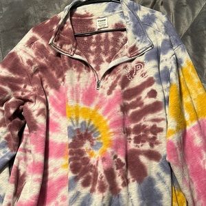 PINK tie dye hoodie XL